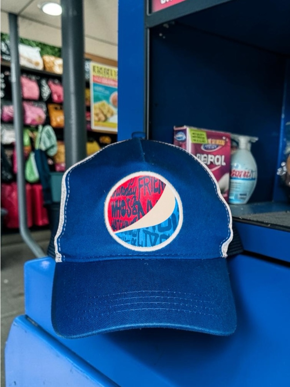 Vintage Pepsi Co Logo Trucker Hat SnapBack 2013 Summer Promo